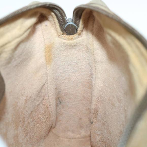 GUCCI GG Canvas Web Sherry Line Clutch Bag PVC Leather Beige Green Auth 54882 - Picture 10 of 16